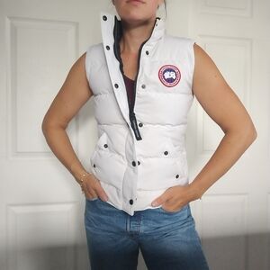 Canada Goose Free Style Vest In White XS